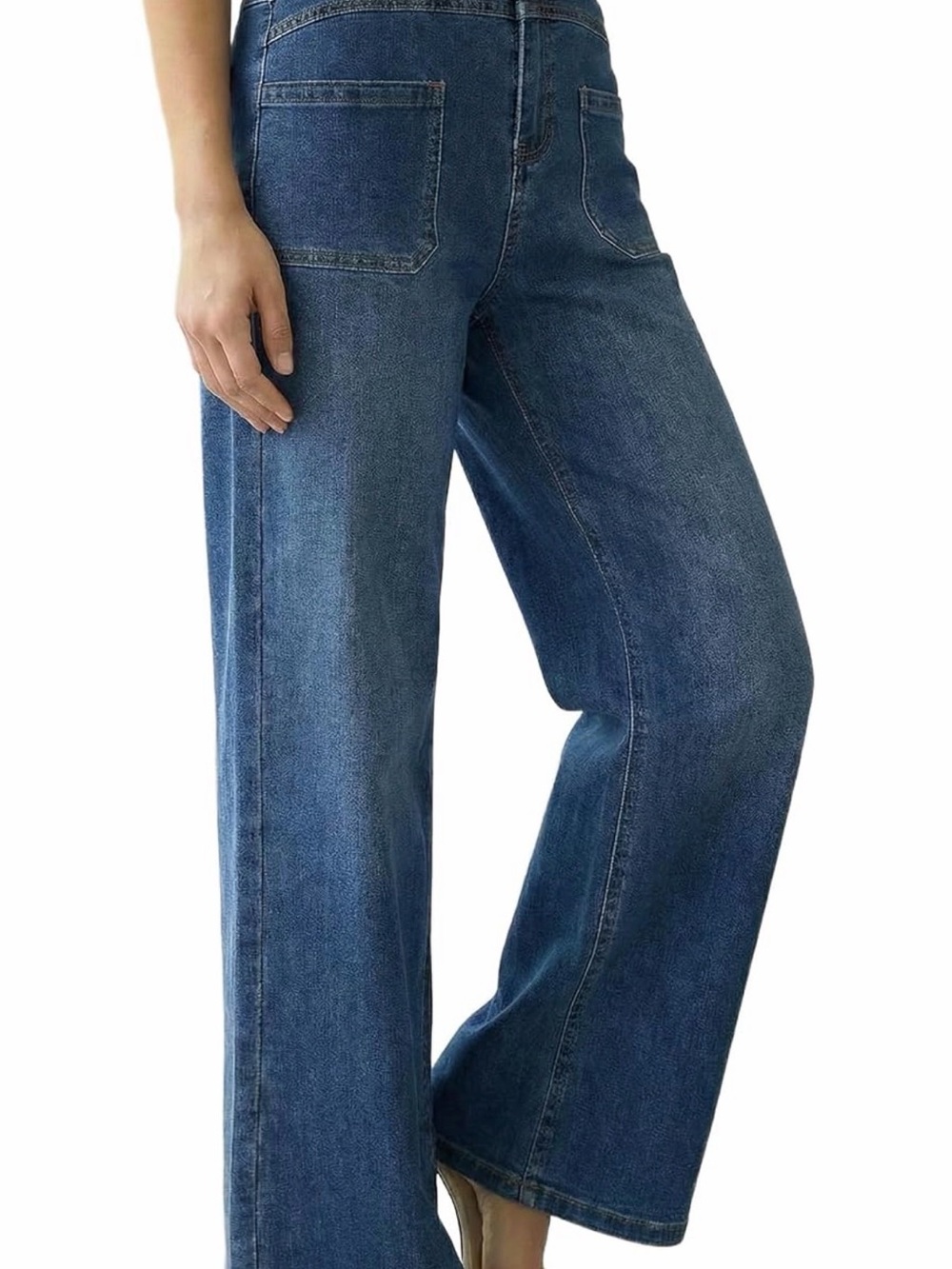 Classic Wide-Leg Women's Jeans in Blue